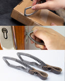 ainhue A06 TC4 Titanium Belt Clip Carabiner with Leather Keychain