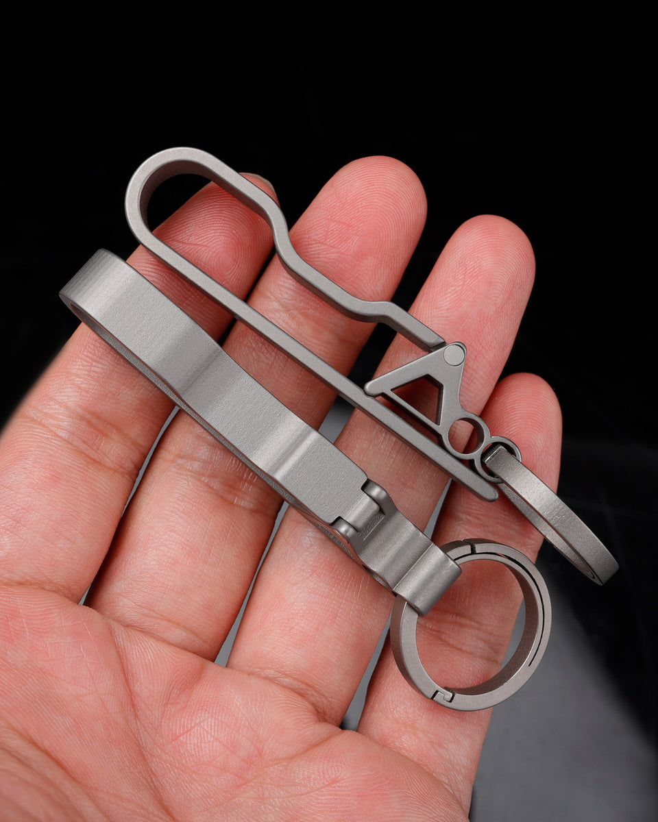 aihue A07 TC4 Titanium Quick Release Belt Clip Keychain – Samior
