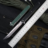 Samior A42 Small Slim Pocket Flipper Knife, 3.5 inches D2 Tanto Blades