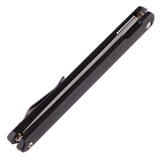 Samior  GA035 Slim Flipper Knife, 3.5" 5CR13 Tanto Blade, ABS Handle
