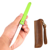 Samior  GA035 Slim Flipper Knife, 3.5" 5CR13 Tanto Blade, ABS Handle