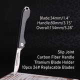 Samior S52 Folding Scalpel Utility Knife with 10 Blades