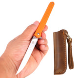 Samior  GA035 Slim Flipper Knife, 3.5" 5CR13 Tanto Blade, ABS Handle