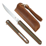 Samior G1035 G10 Handle Flipper Knife, 3.5" D2 Blade (6 variants)
