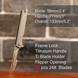 Samior S08 Mini Folding Scalpel Neck Knife, #24 Blades