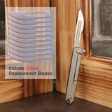 Samior S08 Mini Folding Scalpel Neck Knife, #24 Blades