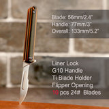 Samior S10 Mini Folding Scalpel Knife, #24 Blades