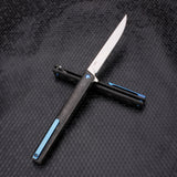 Samior GP035 Marble Carbon Fiber Handle Pocket Knife, 3.5" M390 Blade,