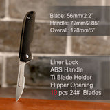 Samior S51 Mini Scalpel Neck Knife with 10pcs #24 Blades