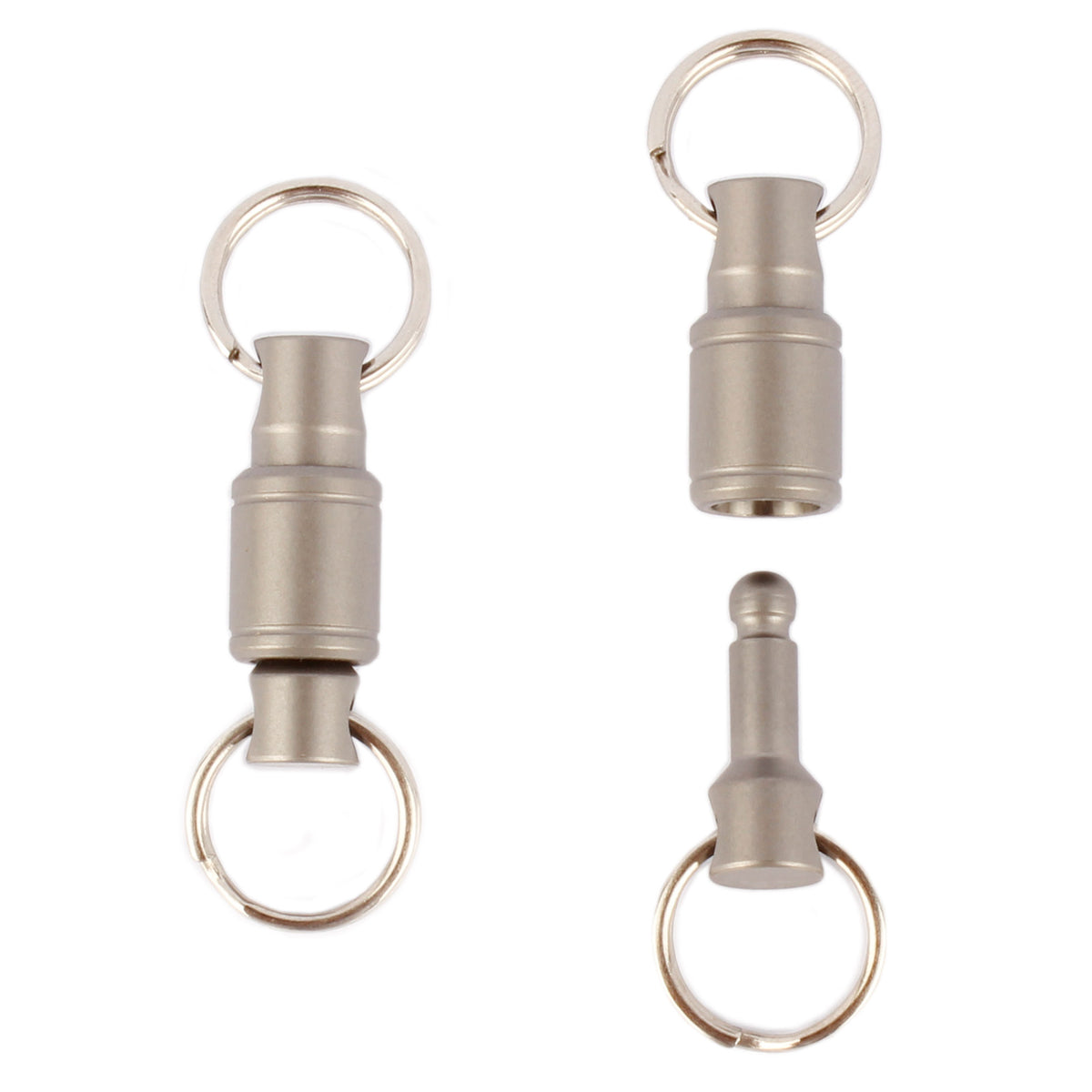 Real Pure Titanium Key Ring TC4 Super Lightweight Hanging Buckle Key Rings  Holder Toasted Blue Titanium Keychain Creative Gift