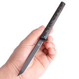 Samior GP035 Marble Carbon Fiber Handle Pocket Knife, 3.5" M390 Tanto Blade,