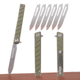 aihue A35 Slim Scalpel Folding Knife with #60 Blades-Samior S136