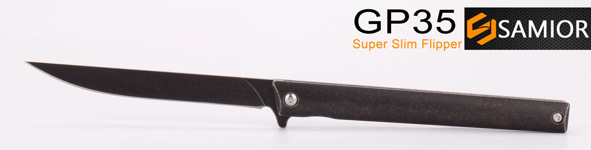 https://samior.com/collectSamior GP035 Small Slim Folding Pocket Flipper Knife, 3.5 inch M390 Drop Point Blade, Slender TC4 Titanium Handle with Frame Lock Pocket Clip, EDC Low Profile Gentleman's Knives,ions/gp035-series