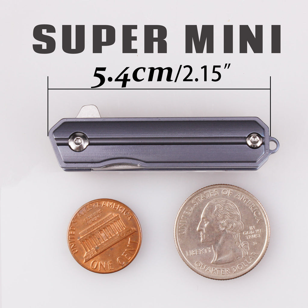 Samior HY003 Mini Samurai Keychain Pocket Folding Knife, 1.45 inches Tanto Blade