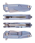Samior HY002 Mini Blue Titanium Handle Flipper Knife, 1.3” D2 Blade
