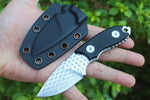 Samior S54 Small Full Tang Fixed Blade Knife with G10 Handle and Kydex Sheath.