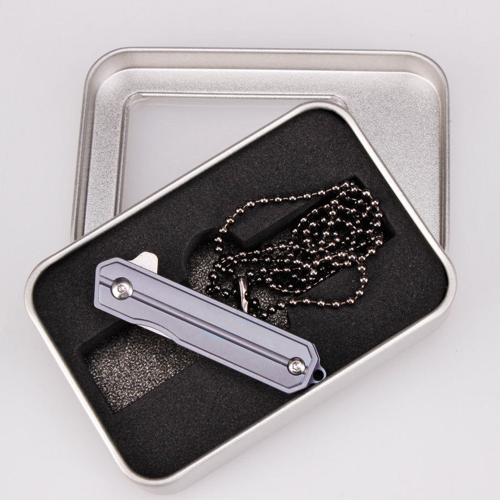 Samior HY003 Mini Samurai Keychain Pocket Folding Knife, 1.45 inches Tanto Blade