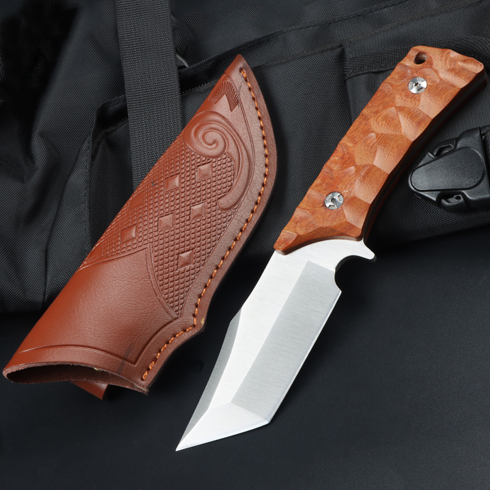 ainhue AF827 Tanto Fixed Blade Knife 3.75 inch Satin Tanto Blade