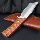 ainhue AF827 Tanto Fixed Blade Knife 3.75 inch Satin Tanto Blade