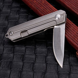 Samior HY004 Mini Samurai Keychain Pocket Folding Knife, 1.45 inches Drop Point Blade