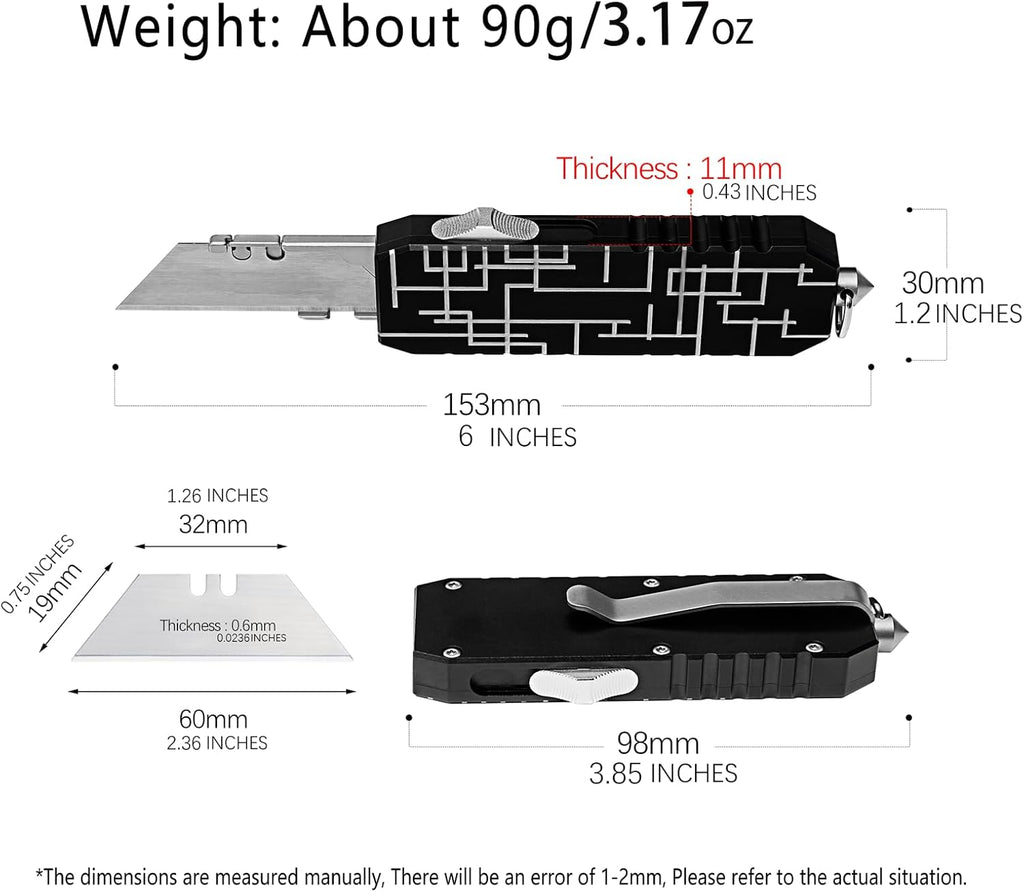 ainhue AQ37 Auto Retractable Box Cutters Utility Knife