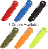 T28 Mini Flipper Folding Pocket Knife, 2.1 Inch Blades, Contoured ABS Handle with Liner lock, Micro Small Little Utility EDC Knives