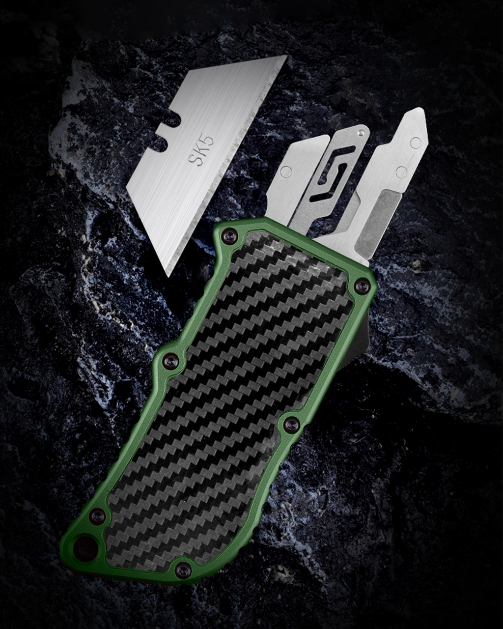 ainhue RU36 Auto Retractable Box Cutter OTF Utility Knife