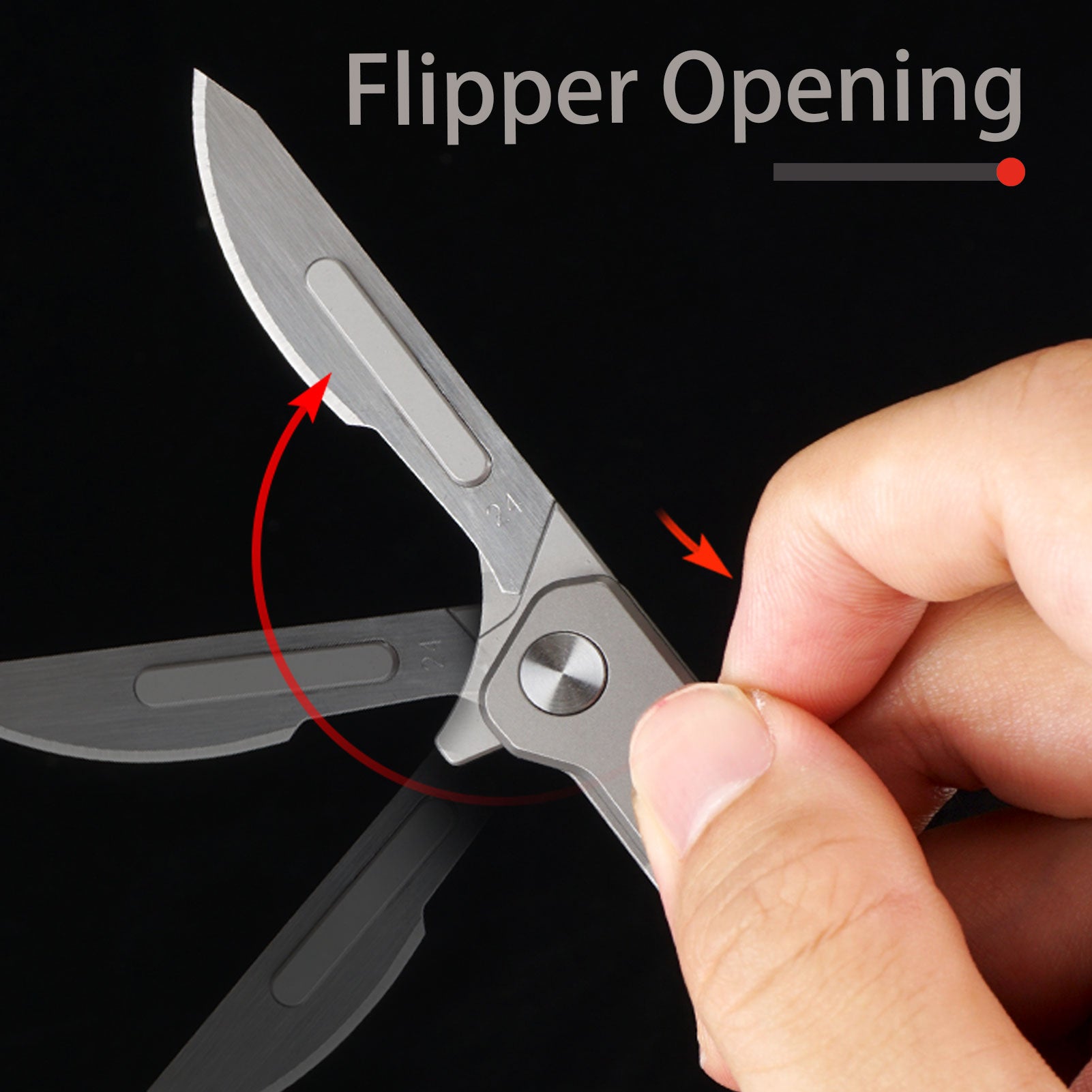 ainhue T29 Scalpel Folding Flipper Knife with 10pcs #24 Blade