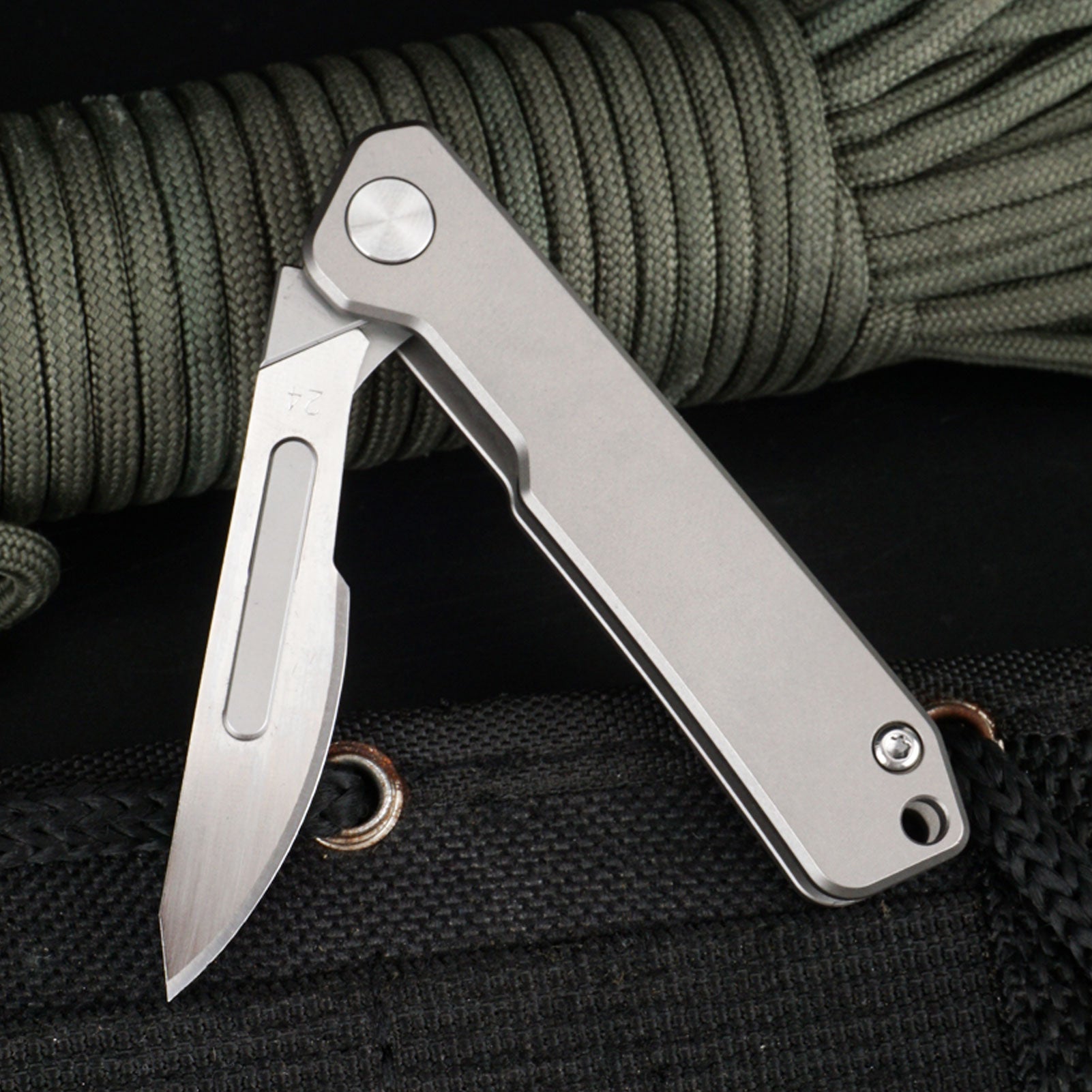 ainhue T29 Scalpel Folding Flipper Knife with 10pcs #24 Blade