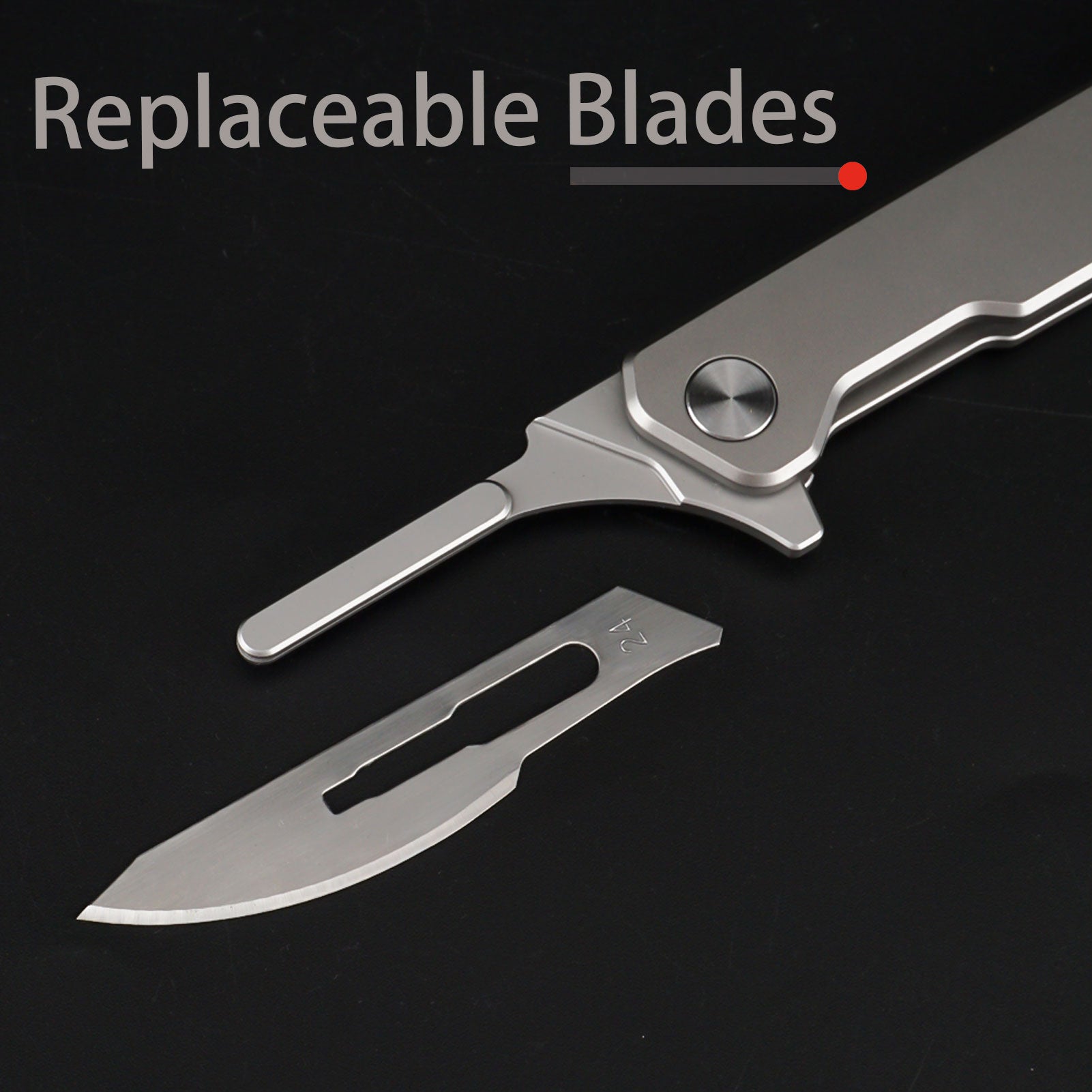 ainhue T29 Scalpel Folding Flipper Knife with 10pcs #24 Blade