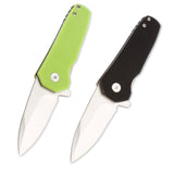 Samior A34 Small Stout Flipper Folding Pocket Knife, 2.3 Inch Spear Point Blades