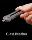 T33 Compact Retractable EDC Utility Box Cutter Pocket Knife, 1.9 inches D2 Spear Point Blades, 3.3 inches TC4 Titanium Handles