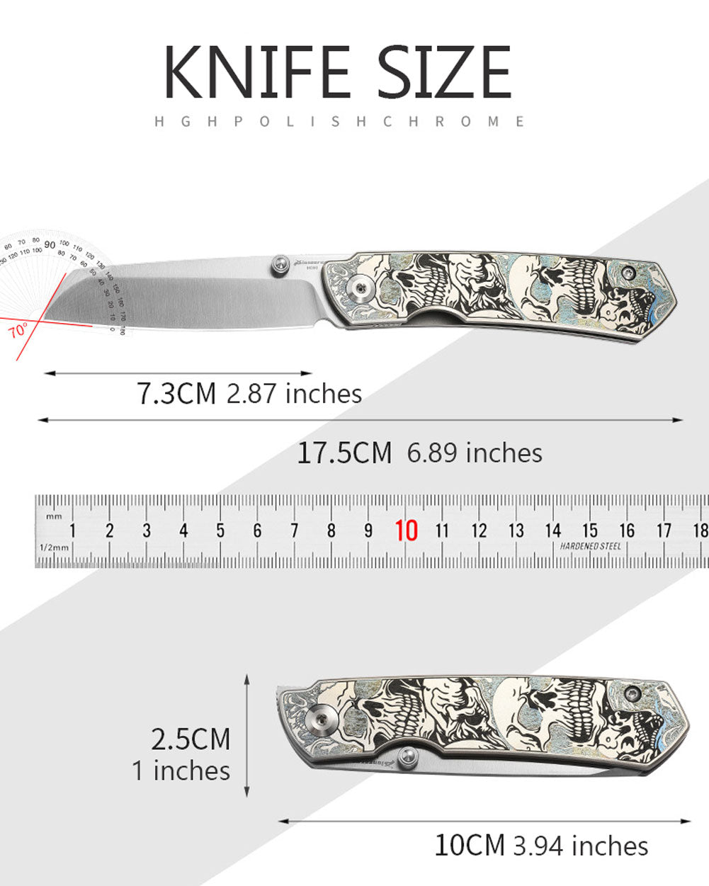 PioneerEDC MT039 Flipper Folding Pocket EDC Knife,  M390 Brushed Blade, TC4 Titanium Handles