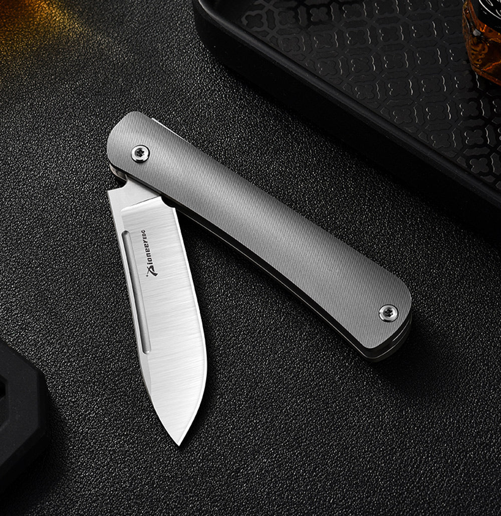 PioneerEDC MT0386 Slipjoint Pocket Knife, 14C28N Stainless Steel Blade