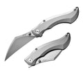 PioneerEDC MT47 Compact Folding Pocket EDC Knife, M390 Wharncliffe Blade, Frame Lock TC4 Titanium Handle with Pocket Clip, 2.4 oz