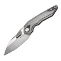 PioneerEDC MTP472 Folding Pocket Knife, D2 Wharncliffe Blade, TC4 Titanium and Carbon Fiber Handle, Liner Lock, with Pocket Clip, 8.27 Inches