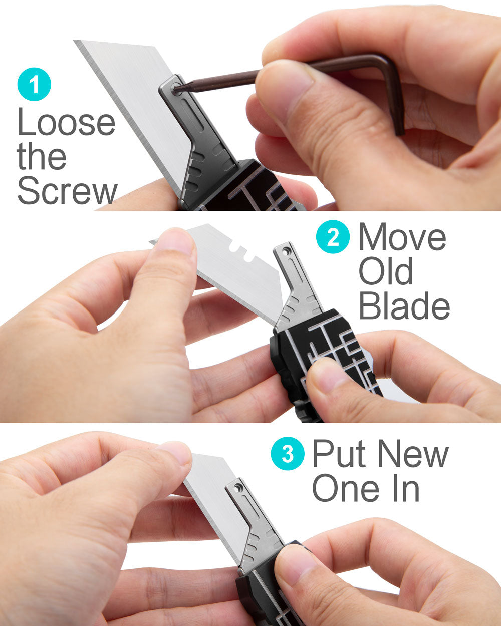 ainhue A37 Auto Retractable Box Cutters Utility Knife