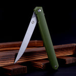 Samior  GA035 Slim Flipper Knife, 3.5" 5CR13 Tanto Blade, ABS Handle