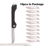Samior S52 Folding Scalpel Utility Knife with 10 Blades