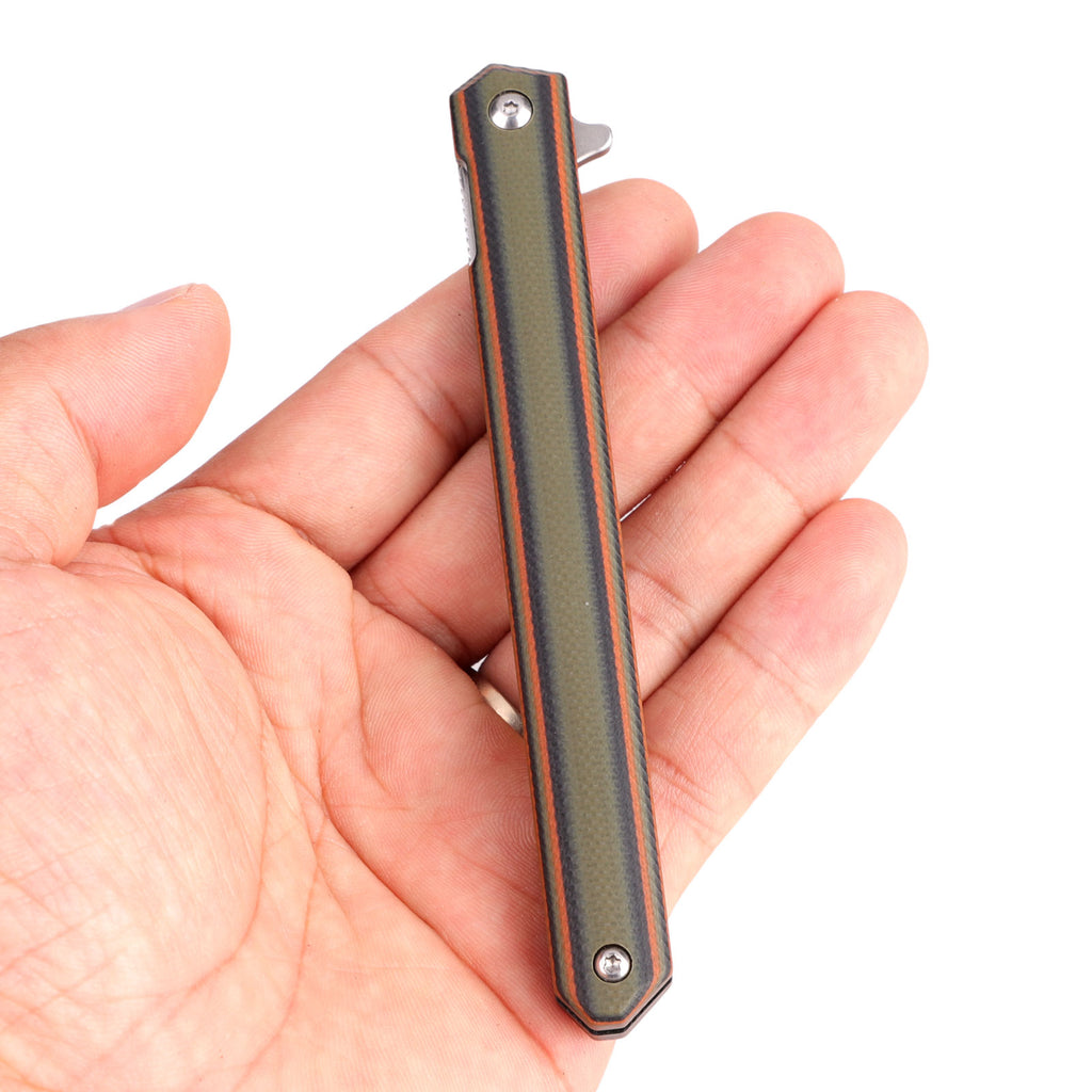 Samior G1035 G10 Handle Flipper Knife, 3.5" D2 Blade (6 variants)