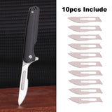 Samior S51 Small Folding Scalpel Knife, 10pcs 24# Blades