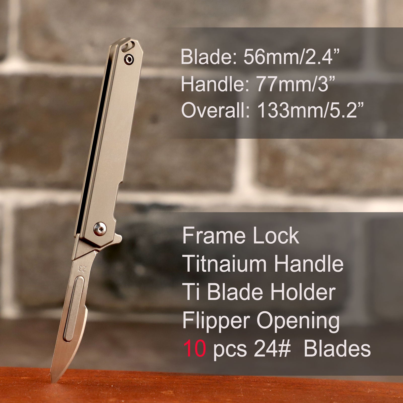Samior S08 Mini Folding Scalpel Neck Knife, #24 Blades