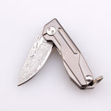 Tiny Little Micro Mini Damascus Folding Pocket Flipper Knives