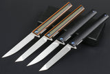 Samior GP035-Mini Little Pocket Knife, 2.9" D2 Blades, 3.7" G10 Handle