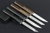 Samior GP035-Mini Little Pocket Knife, 2.9" D2 Blades, 3.7" G10 Handle