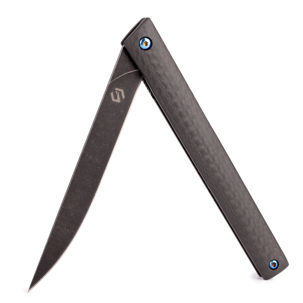 Samior GP035-CFD Carbon Fiber Handle Pocket Knife, 3.5" M390 Blade,