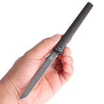 Samior GP035 Marble Carbon Fiber Handle Pocket Knife, 3.5" M390 Tanto Blade,