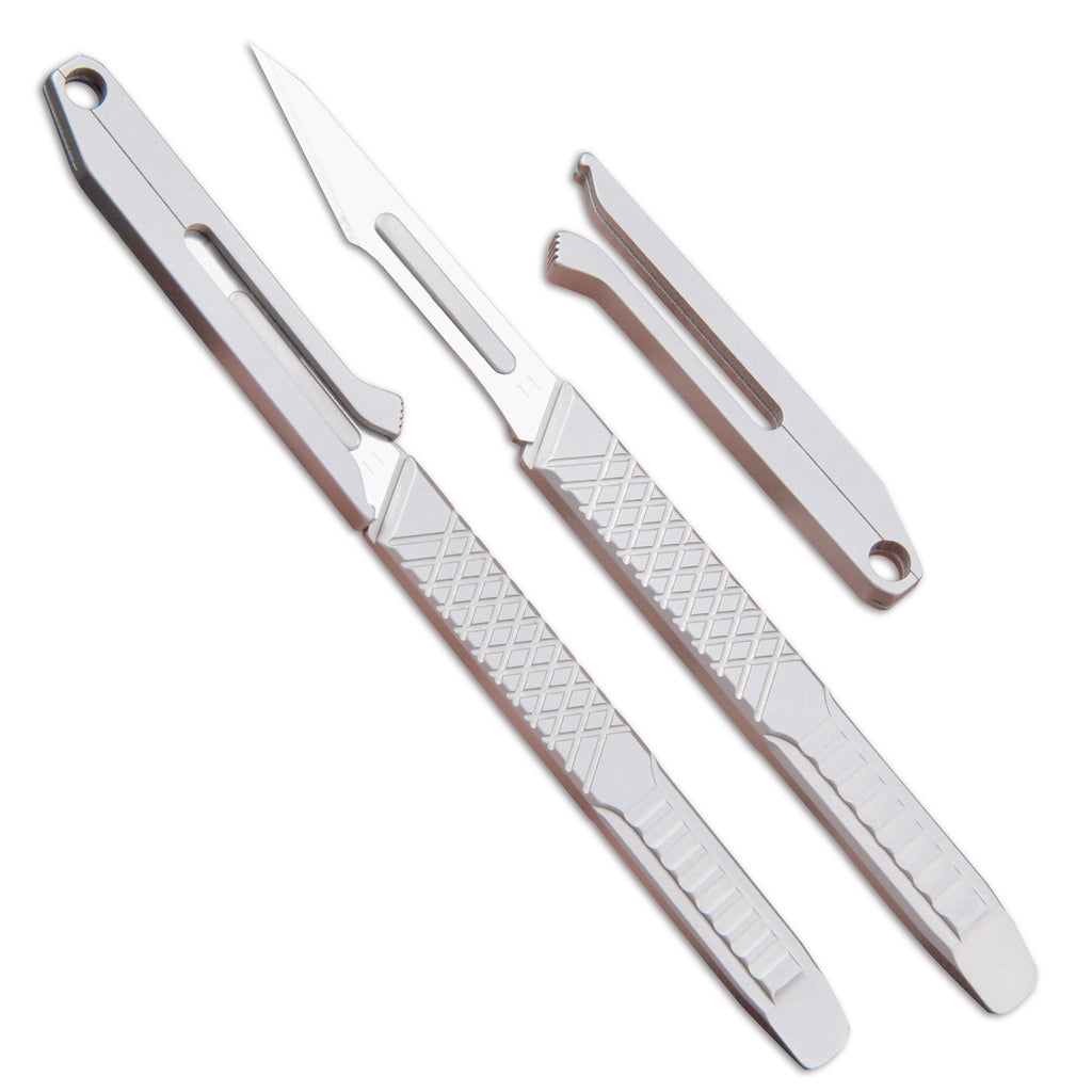 ainhue A45 Small Slim 3# Scalpel Knife Handle with Pry Bar, 10pcs #11 Blades