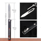 aihue A35 Slim Scalpel Folding Knife with #60 Blades-Samior S136