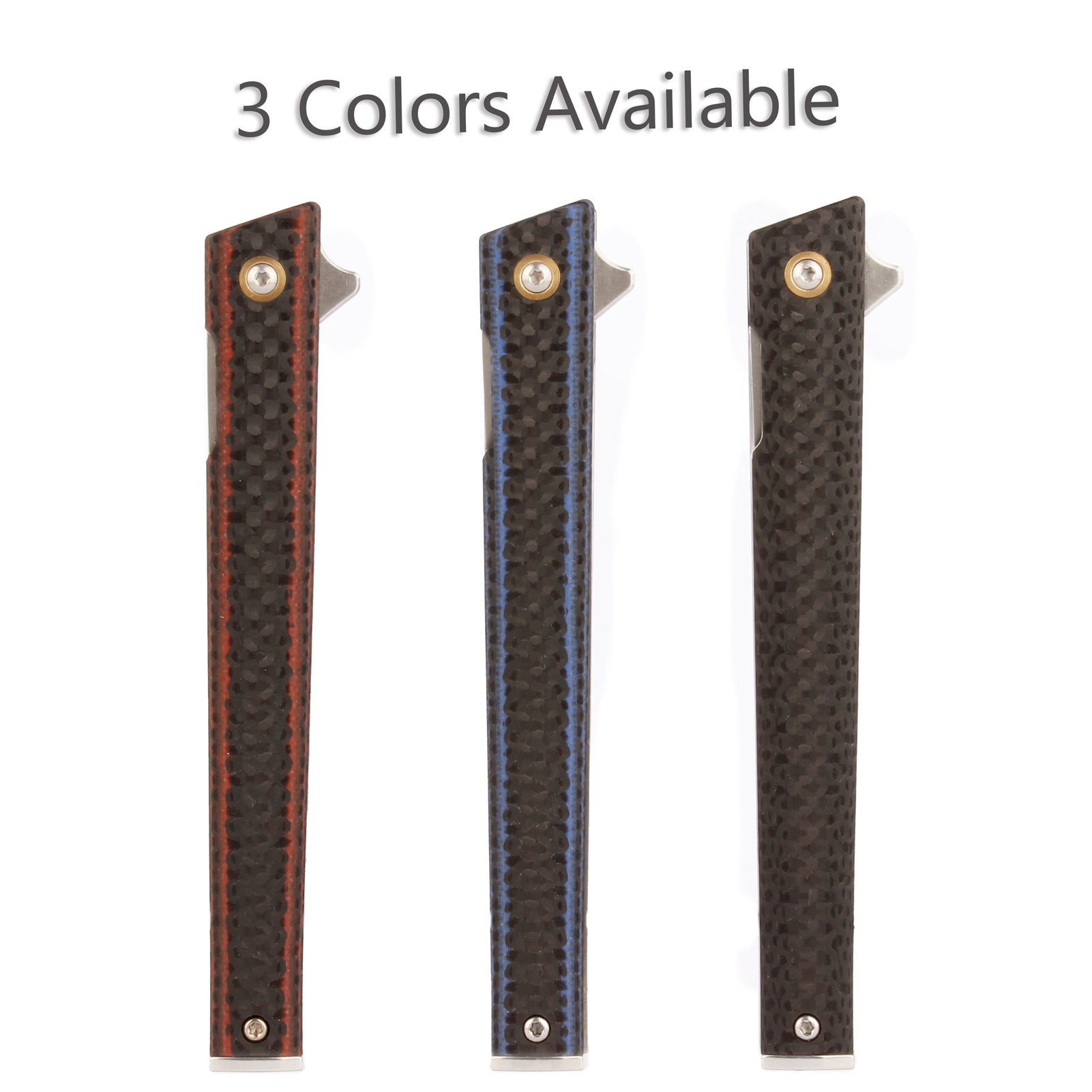 Samior S158 Flipper Pocket Knife, 3.2" D2 TantoBlades, Carbon Fiber Handle